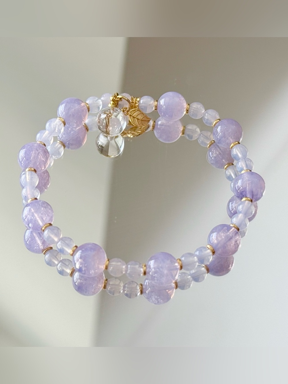 Natural Crystal Bracelet | Lavender Milky Amethyst